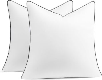 puredown 18x18 Pillow Inserts Set of 2, Fluffy Overfilled Down Alternative Decorative Pillows, Soft Plush Throw Pillows for Couch, Sofa