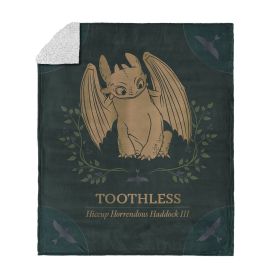 How to Train Your Dragon Hiccup and Toothless Silk Touch Sherpa Throw Blanket 50x60 inches