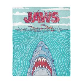 Jaws Squiggle Poster Silk Touch Throw Blanket 40x50 inches